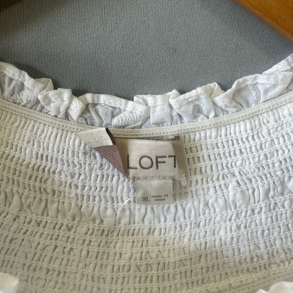 5 for $40 Loft Top Blouse Shirt Size XL White Lace - Picture 4 of 7
